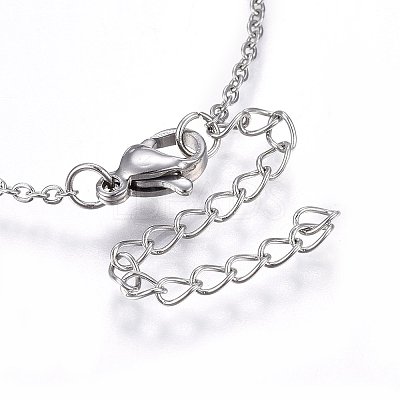 Brass Micro Pave Cubic Zirconia Pendant Necklaces NJEW-L146-08-1