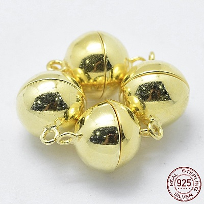 925 Sterling Silver Magnetic Clasps STER-F037-098G-8mm-1