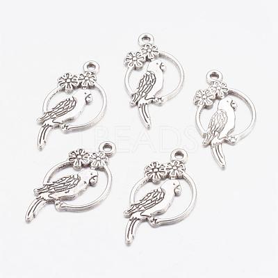 Alloy Tropical Parrot Pendants X-EA10187Y-AS-1
