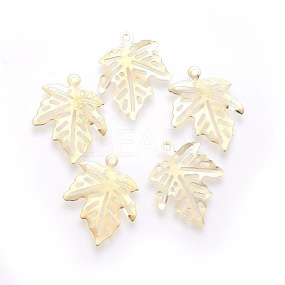 Autumn Theme Iron Filigree Pendants X-IFIN-F158-41G-1