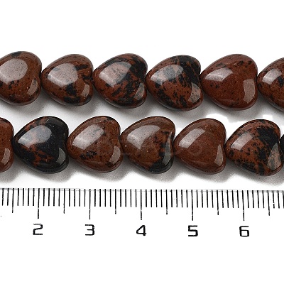 Natural Mahogany Obsidian Beads Strands G-B022-25C-1