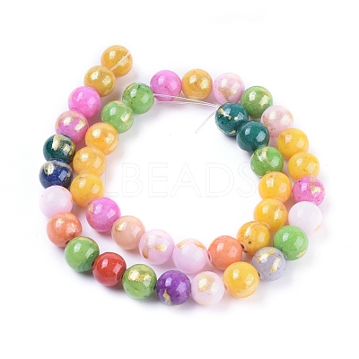 Natural Mashan Jade Beads Strands G-F670-A16-8mm-1