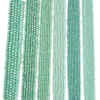 Electroplate Glass Beads Strands EGLA-A044-P8mm-B14-1