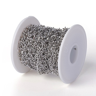 Tarnish Resistant 304 Stainless Steel Figaro Chains CHS-I001-09P-1