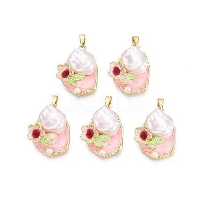 Brass Enamel Pendants KK-SZC0009-09G-02-1