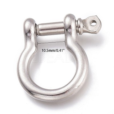 Tarnish Resistant 304 Stainless Steel D-Ring Anchor Shackle Clasps STAS-Z017-15P-01-1