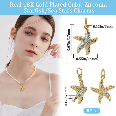 5Pcs Brass Micro Pave Grade AAA Cubic Zirconia Pendants ZIRC-BBC0002-41-1