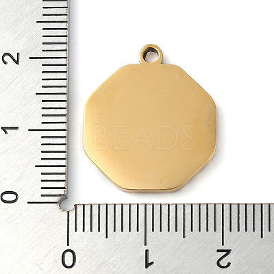 Ion Plating(IP) 304 Stainless Steel Pendants STAS-D025-07G-1
