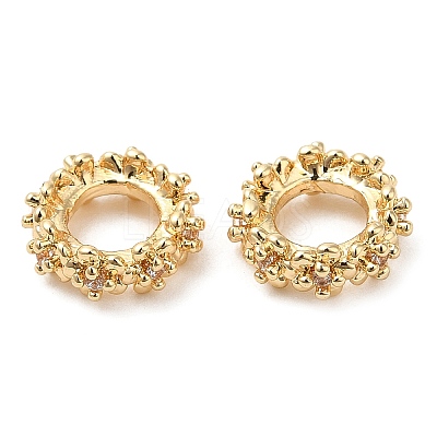 Rack Plating Brass Micro Pave Cubic Zirconia Beads KK-A186-01B-LG-1