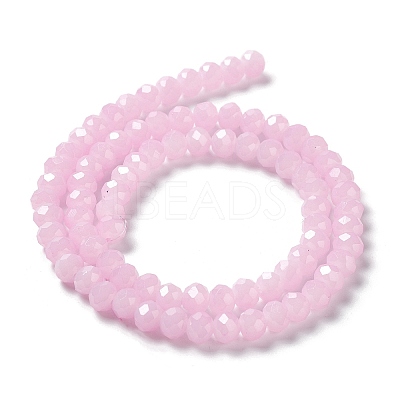 Baking Paint Imitation Jade Glass Bead Strands DGLA-A034-J10mm-A26-1