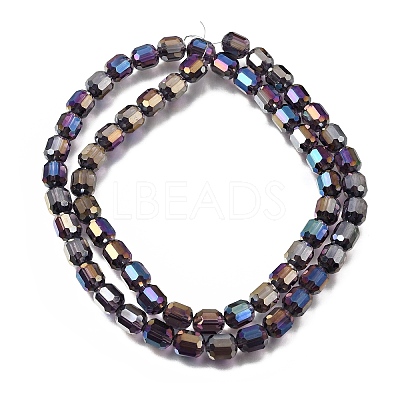 Electroplate Transparent Column Glass Beads Strands EGLA-A043-02-AB05-1