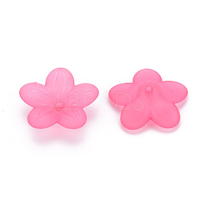 Frosted Acrylic Bead Caps X-MACR-S371-08A-1