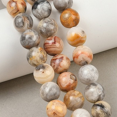 Natural Crazy Lace Agate Beads Strands G-S259-38-10mm-1