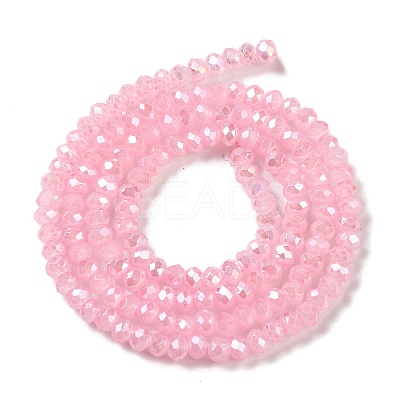 Baking Electroplate Glass Beads Strands DGLA-A039-J4mm-B15-1