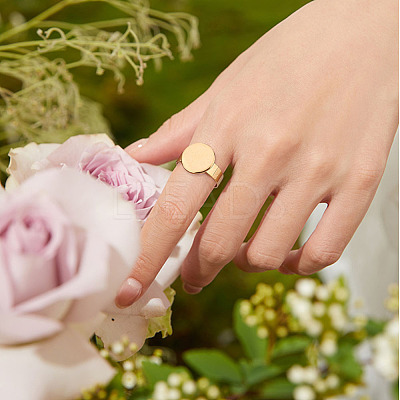 24Pcs 6 Style Adjustable 304 Stainless Steel Finger Rings Components STAS-AR0001-53-1