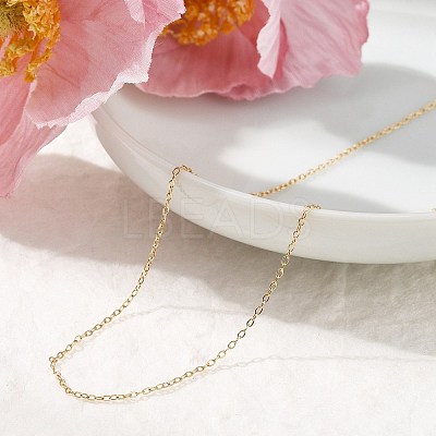 1MM 304 Stainless Steel Cable Chain Necklaces X-NJEW-T016-15G-1
