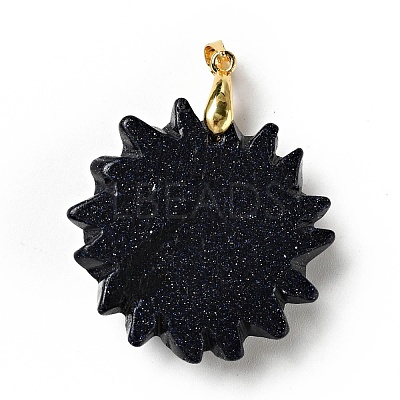Synthetic Blue Goldstone Pendants G-E043-01B-03G-1