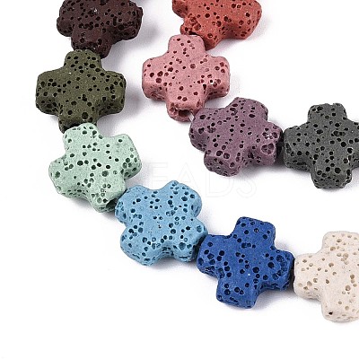 Natural Lava Rock Beads Strands G-N257-22A-01-1
