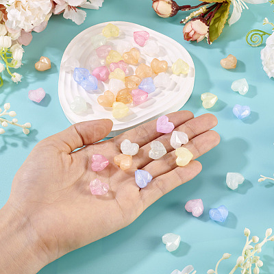 Luminous Transparent Acrylic Beads LACR-TA0001-07A-1