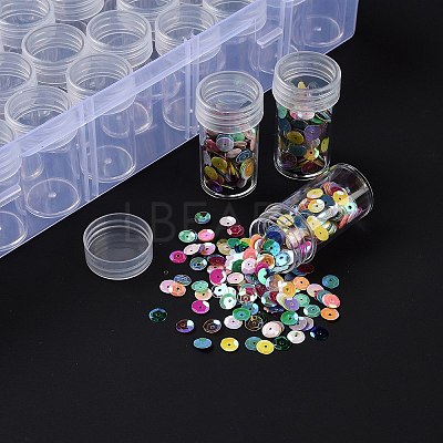 60Pcs Plastic Column Bead Storage Containers CON-C017-01-1