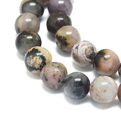Natural Rhodonite Beads Strands G-G828-02-10mm-1