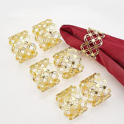 Iron Hollow Napkin Rings AJEW-WH0258-031-1