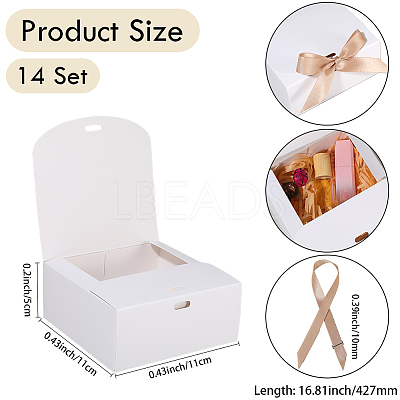 Folding Paper Gift Boxes with Ribbon CON-WH20001-11A-01-1