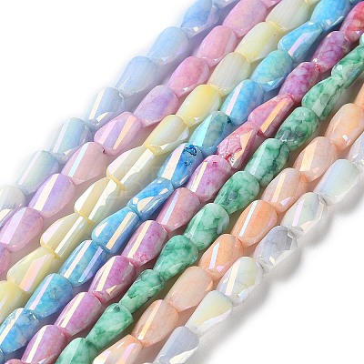 Ombre Effect Dyed Glass Beads Strands GLAA-I059-01-1