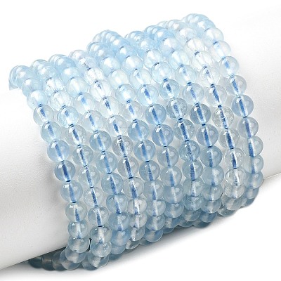 Natural Aquamarine Beads Strands G-G344-A07-4mm-1