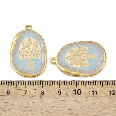 Printed 304 Stainless Steel Pendants STAS-C158-14G-02-1