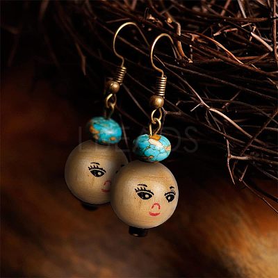 30Pcs Natural Wood Beads WOOD-FG0001-15A-1