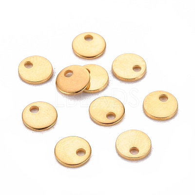 201 Stainless Steel Stamping Blank Tag Pendants LS-STAS-T058-6mm-G-1