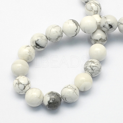 Natural Howlite Round Beads Strands G-S176-10mm-1