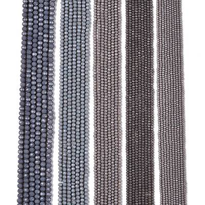 Opaque Solid Color Imitation Jade Glass Beads Strands EGLA-A044-P4mm-D10-1
