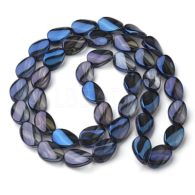 Transparent Electroplate Glass Bead Strands EGLA-C001-FR02-1