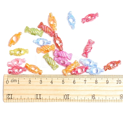 Plating Acrylic Beads X-PPDL045Y-1