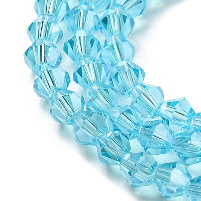 Transparent Electroplate Glass Beads Strands GLAA-F029-2mm-C20-1