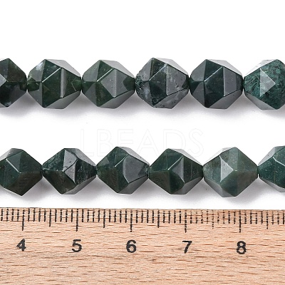 Natural Moss Agate Beads Strands G-F523-37-10mm-1