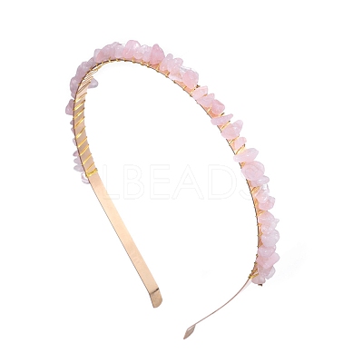 Natural Rose Quartz Hair Bands PW-WGC1C33-01-1