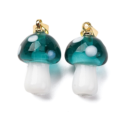 Handmade Lampwork Pendants LAMP-S069-08G-04-1