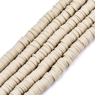 Handmade Polymer Clay Beads Strands CLAY-R089-6mm-115-1