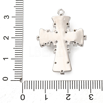 Brass Micro Pave Cubic Zirconia Pendants KK-F895-10P-1
