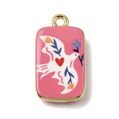 Printed Brass Pendants KK-CBAE379-02G-D-1