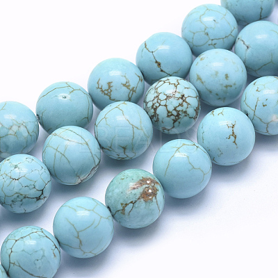 Natural Magnesite Beads Strands TURQ-G148-07-12mm-1