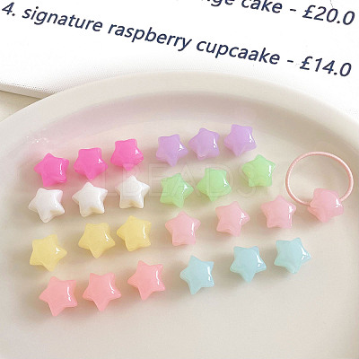 Opaque Acrylic Beads X-OACR-H038-18-1