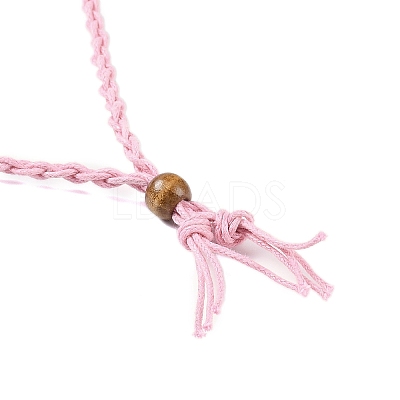 Braided Waxed Cord Empty Macrame Pouch Slider Necklace Making FIND-C061-01F-1