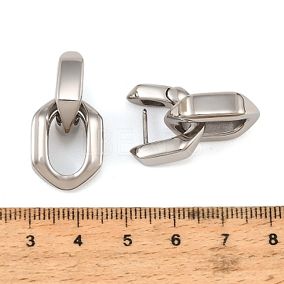 304 Stainless Steel Hoop Dangle Earrings for Women SA-CBAABBA-16P-1