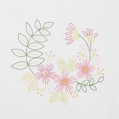 DIY Embroidery Fabric with Eliminable Pattern DIY-P032-C03-1