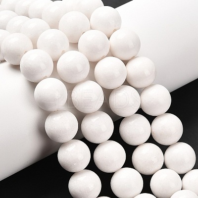 Natural Mashan Jade Round Beads Strands G-D263-12mm-XS01-1