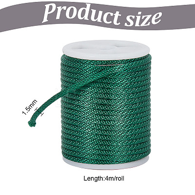 10 Rolls 10 Colors Polyester Braided Cords OCOR-GO0001-02-1